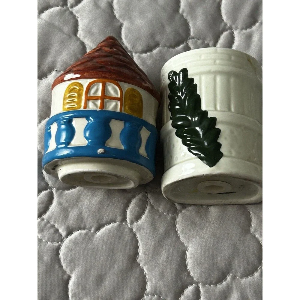 Vintage Ceramic Cottage Salt and Pepper Shakers